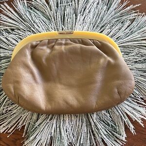 Elegant Tan Leather Clutch